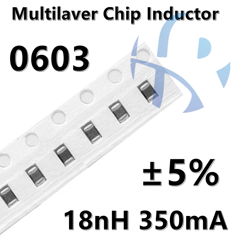 

(50pcs) 1608 0603 3.9nH 450mA 1NH 1.2/2.2/3.3/4.7/10/22/33/47/68/82/100NH ±0.3NH ±5% SMD Multilaver Chip High Frequency Inductor
