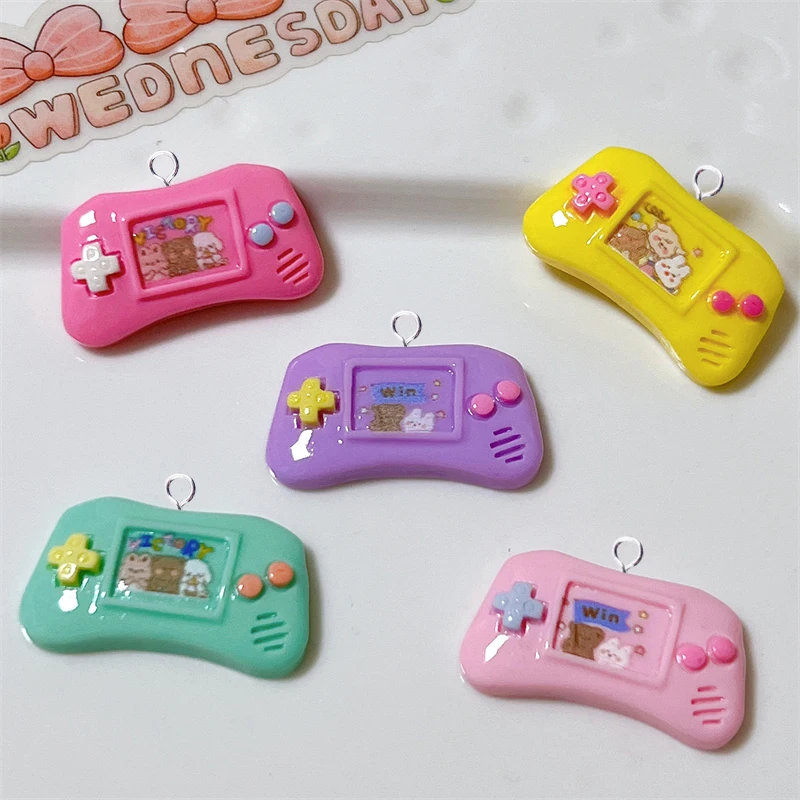 10pcs Game Machine Console Charms Resin Cartoon Animals Rabbit Bear ...