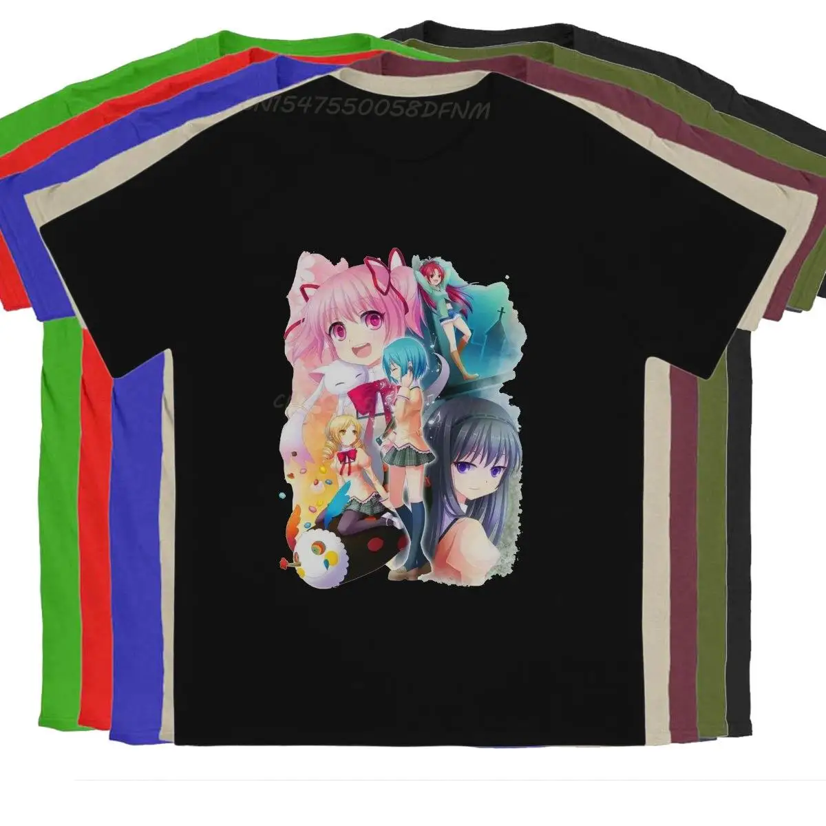 

Men's T-Shirt Classic Novelty Cotton Tee Shirt Men T Shirts Puella Magi Madoka Magica Anime T-shirts Summer Tops Men Clothing