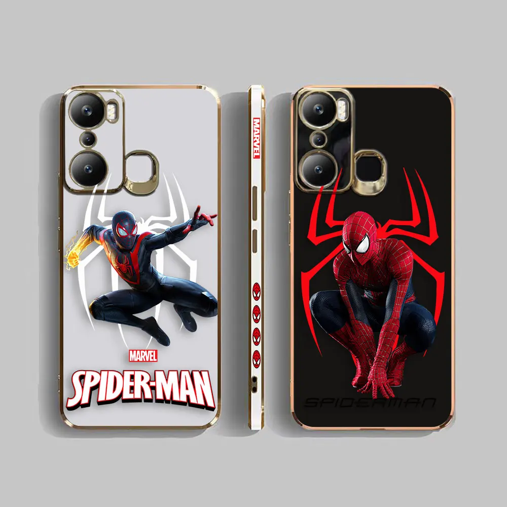 Marvel Spider Spider-Man Art Cover Smooth E-Tpu Custodia Per Telefono Infinix Tecno Pop Spark 6 7 8 10 20 Go Camon 17 18 19 20 2 3 4 5 Custodia