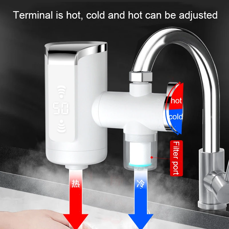 Xiaomi Electric Kitchen Water Heater Tap Instant Hot Water Faucet Heater  Cold Heating Faucet Tankless Instantaneous Water Heater - AliExpress