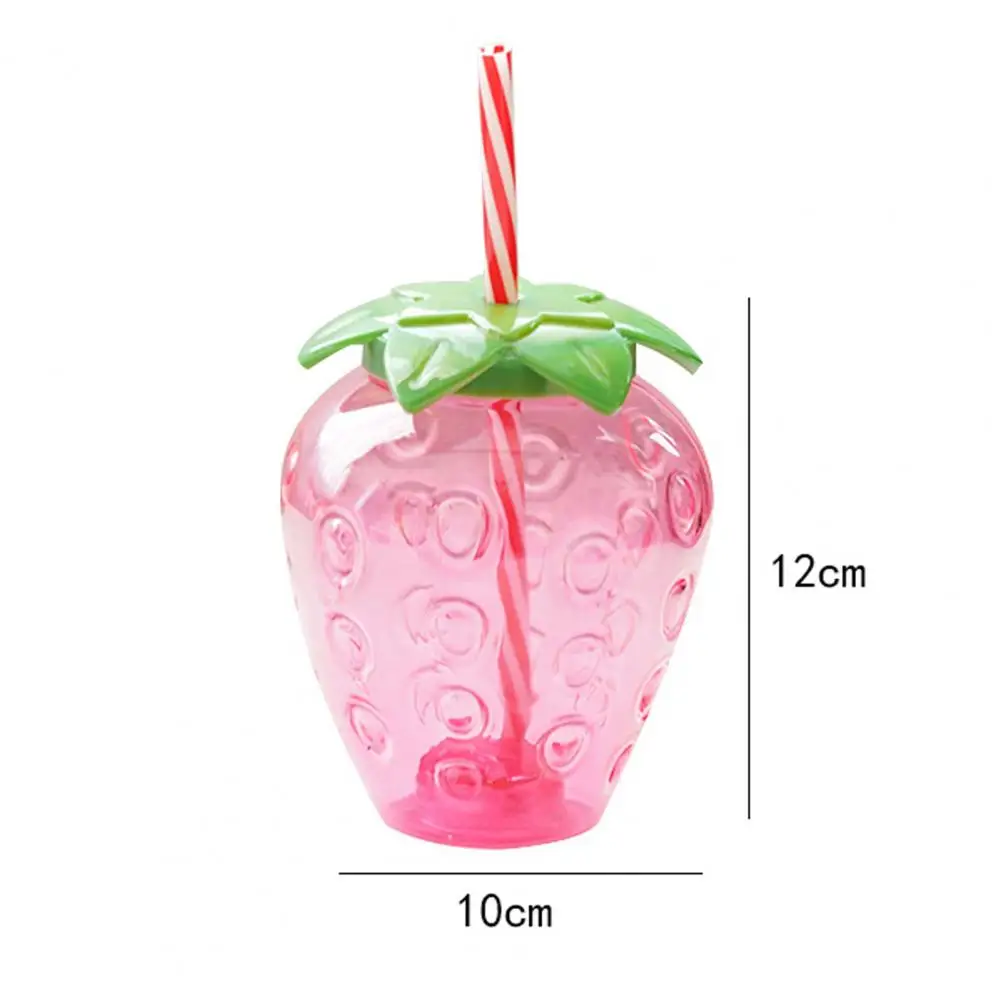 Summer Cartoon Kawaii Strawberry Straw Cup Water Bottle Cartoon Food Grade Strawberry Straw Cup Water Bottle With For Kids