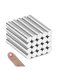 Conjunto de 100 Ímãs Redondos Fortes para Criatividade e Artesanato (6X2 - 100 pcs)