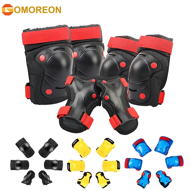 GOMOREON Kids & Adult/Youth Knee and Elbow Pads with Wrist Guards Protective Gear Set for Skateboarding Cycling Scooter Skating 1