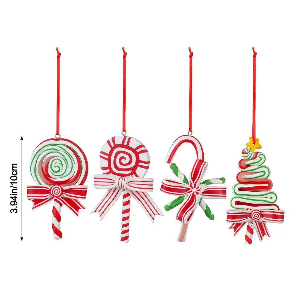 1Pc Christmas Candy Ornaments Lollipop Ornament Xmas Decor Candy Cane Hanging Decorations Fake Canes Crafts christmas decorations