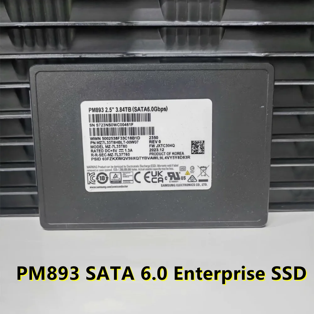 Original PM893 SATA 6.0 Enterprise SSD 240GB 480GB 960GB 1.92TB 3.84TB 7.68TB 2.5-inch Internal Solid State Disk For Server