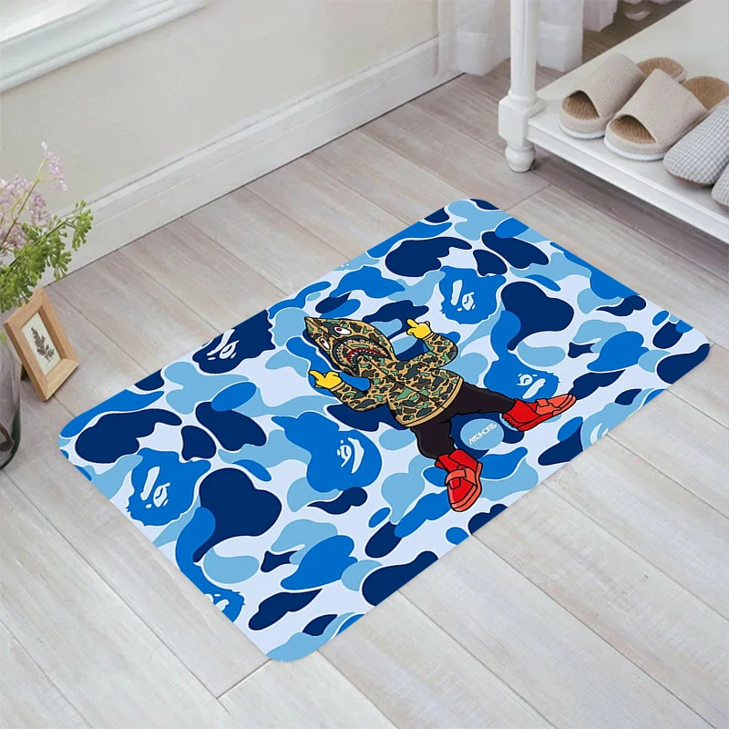 

Fashion A-Bath-B-BAPE Floor Mat Aesthetic Room Decoration Kitchen Rug Doormat Entrance Door Home Carpets Balcony Rugs Foot Mats