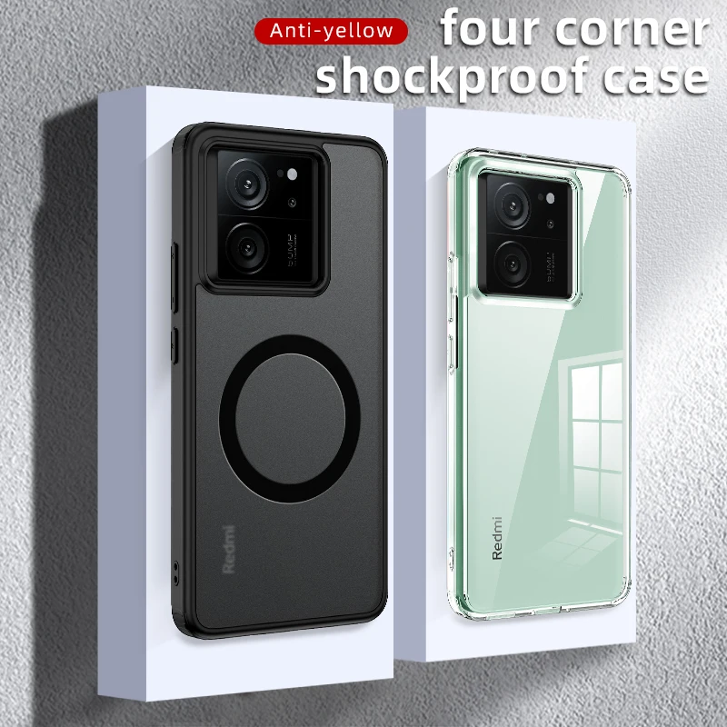 Airbags Shockproof Magnetic Wireless Charging Case Shell - Enhanced Protection Cover