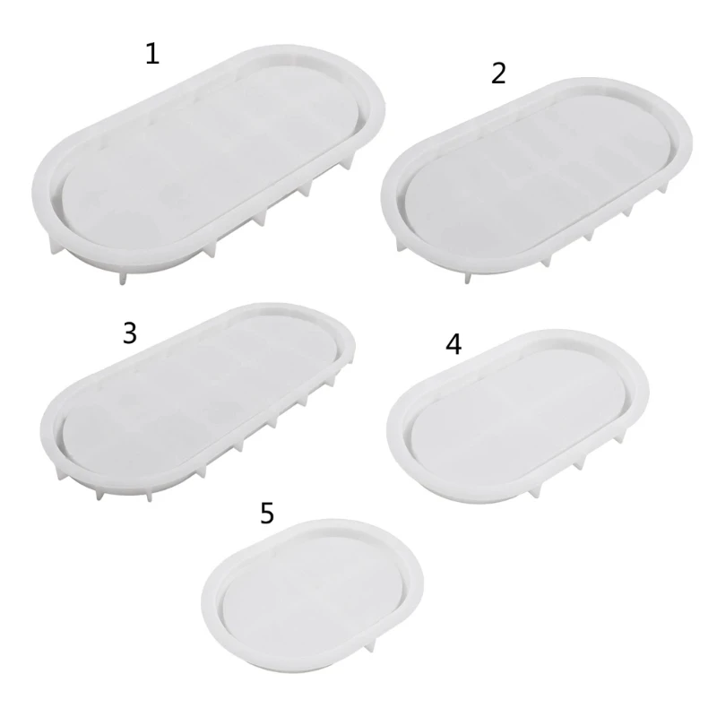

Cup Mat Mold Handmade Oval Tray Silicone Mold Serving Borad Epoxy Mould F3MD