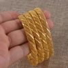 Anniyo 4 Pieces/Lot Ethiopian Gold Color Bangle for Women Dubai Bride Wedding Bracelet African Arab Jewelry Middle East @086006 6