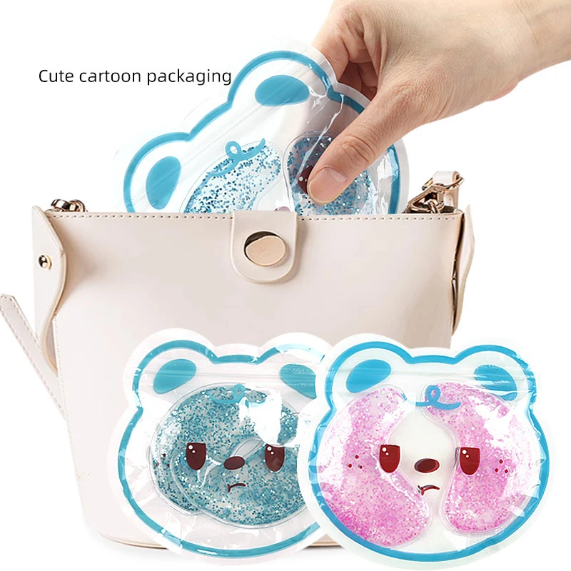 Gel Eye Bag Patch wieder verwendbare Gel Eye Ice Pack heiße kalte Augenklappen wieder verwendbare Gel Eye Cooler Heiz pflaster lindert Schwellungen – Detail 8