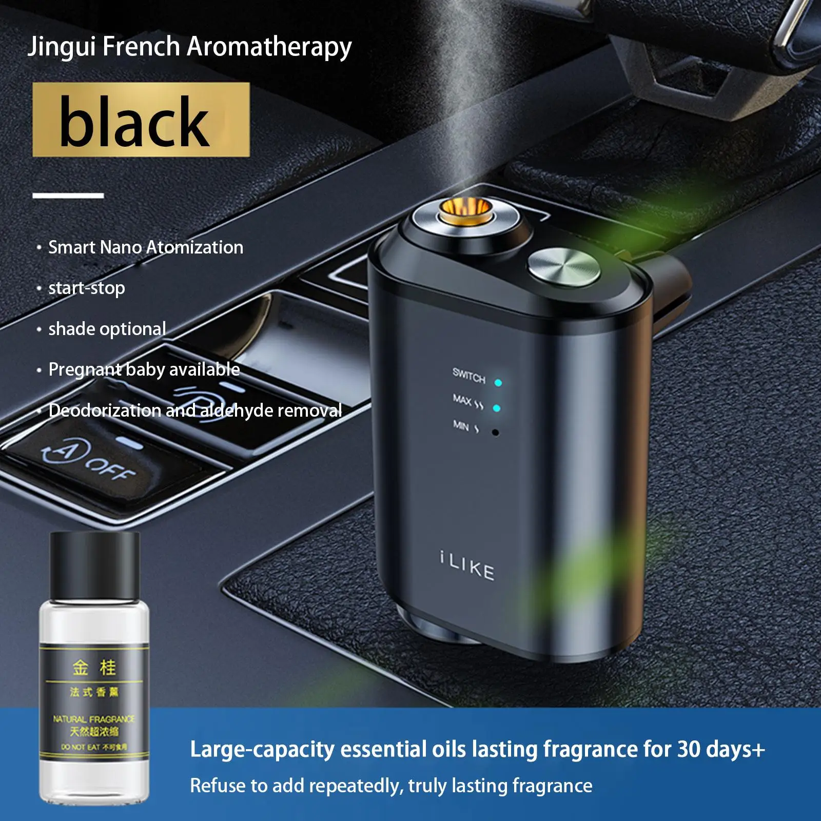 Car Diffuser Automatic Air Humidifier Universal Mist Air Freshener Perfume Fragrance Aromatherapy Diffuser Air Vent Clip Mount