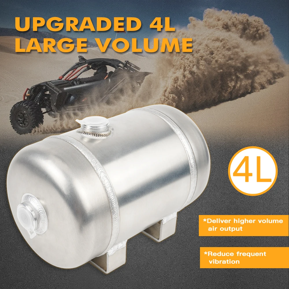 ATV UTV 4L 1 Gallone Druckluftbehälter Hochleistungs-Luftausgabe Aluminium 254*165mm 10*6,5 Zoll 1,7kg ATV-Zubehör – Detail 4