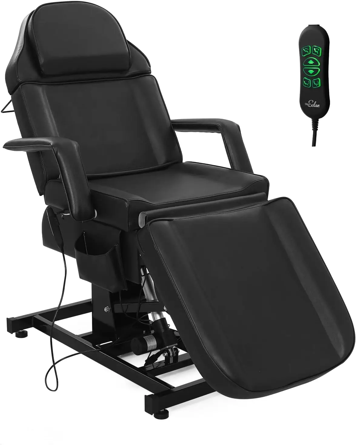 Fully Electric Salon Facial Bed Chair Multi-Purpose Massage Tattoo Lash Waxing Table Height Backrest Footrest Adjustable