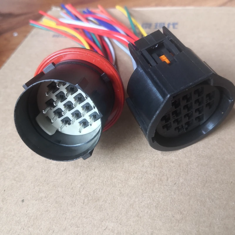 16 Pin/Way Male Female Headlight Connector Plug Wire Cable Pigtail For