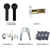 RAYKUBE Tuya BLE Fingerprint Door Lock Digital Electronic Lock with Password/Key/IC Card/ Smartlife/ Tuya APP Unlock 6