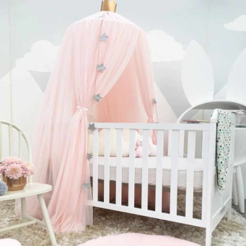 

Mosquito Net Hanging Tent Star Decoration Baby Bed Crib Canopy Tulle Curtains For Bedroom Play House Tent For Children Kids Room
