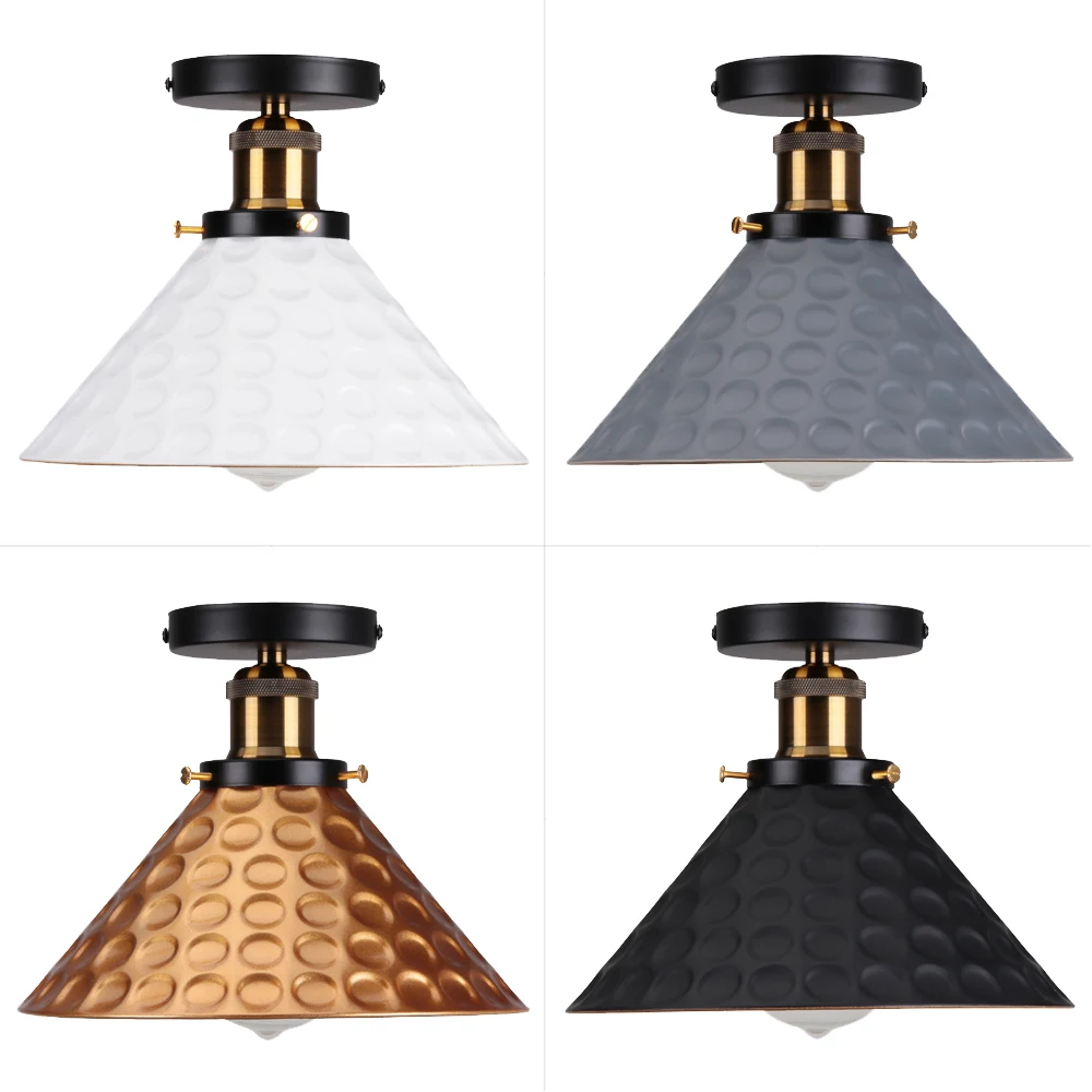 

Vintage Rustic Ceiling Light Farmhouse Ceiling Lamp E27 Base Industrial Semi Flush Mount Ceiling Lighting for Hallway Stairway