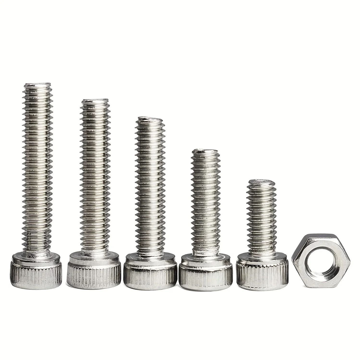 Screw Bolt Nut Set M3 x 10mm 16mm 20mm 25mm 30mm hexagon socket head 304 stainless steel for stainless steel screws hexagon socket head cap screw hex nuts assortment kit