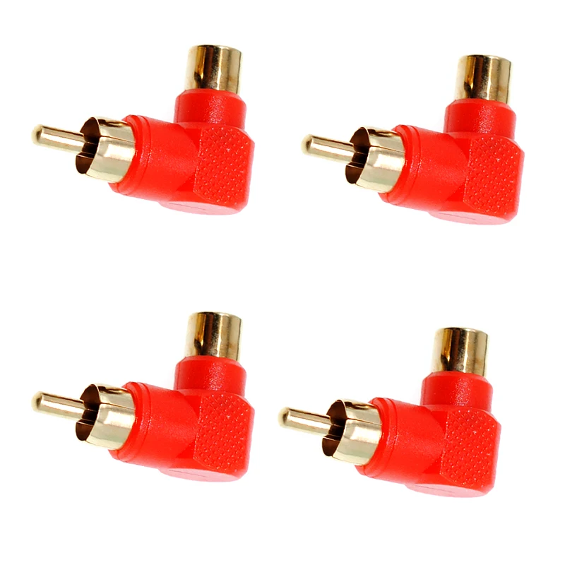 Röhrenvorverstärker Phono RCA Phono Adapter 90 Grad Rechtswinklig Stecker Auf Buchse Doppelpack D 713365
