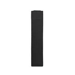 Elegant PU Leather Pen Case with Elastic Closure - Stylish and Portable Stationery for Office, School, or Meetings (Black)