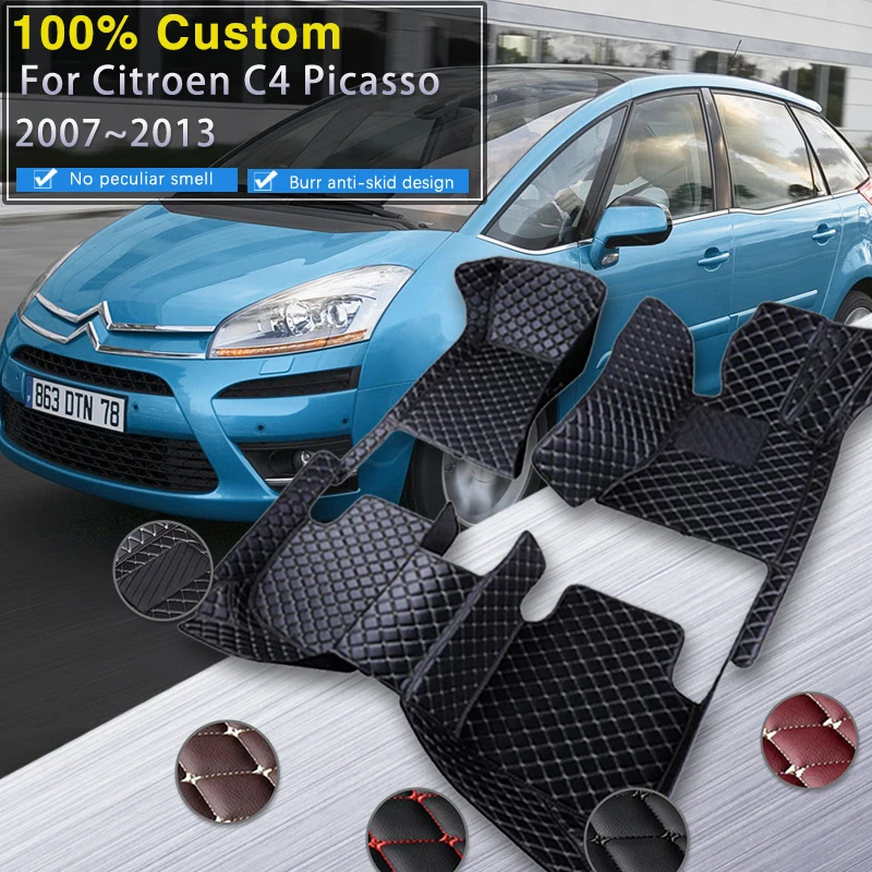 Автомобильные коврики для Citroen Grand C4 Picasso MK1 2007 ~ 2013 роскошные кожаные набор