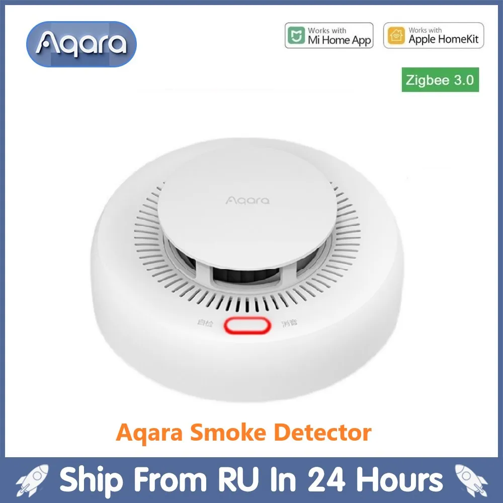 

Aqara Smoke Alarm Zigbee 3.0 Detector Sensor Highly Sensitive Smoke Concentration Detection Work with Mi Home Homekit APP