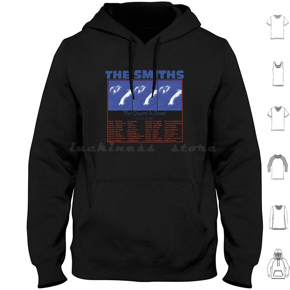 The Smiths Us Tour , The Queen Is Dead Hoodie Cotton Manica Lunga The Queen Is Dead The Smiths The Smiths Us Tour 86 Smiths
