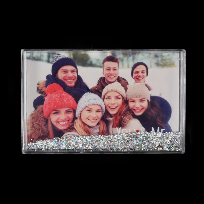 Free Shipping 10Pcs/Lot Sublimation blank plastic snowflake photo frame picture frame