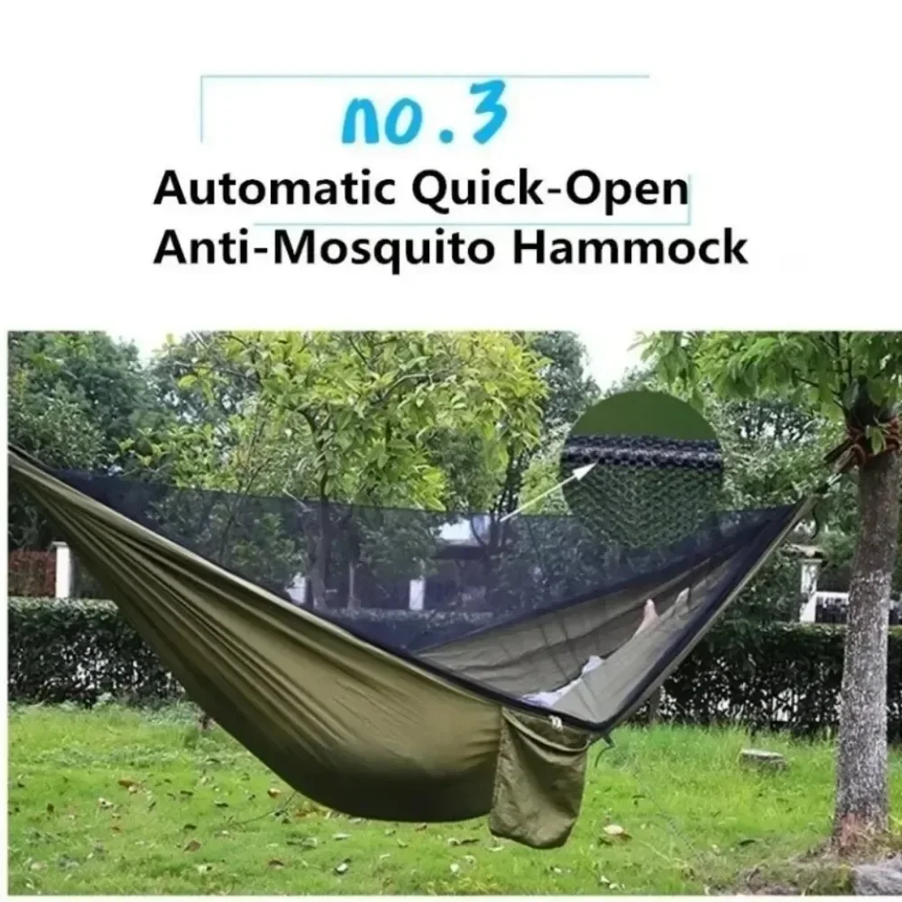 Hammock Outdoor Portable Quick Opening Mosquito Proof Swing Camping Adult Student Dormitory Thick Hanging Chair Anti Rollover