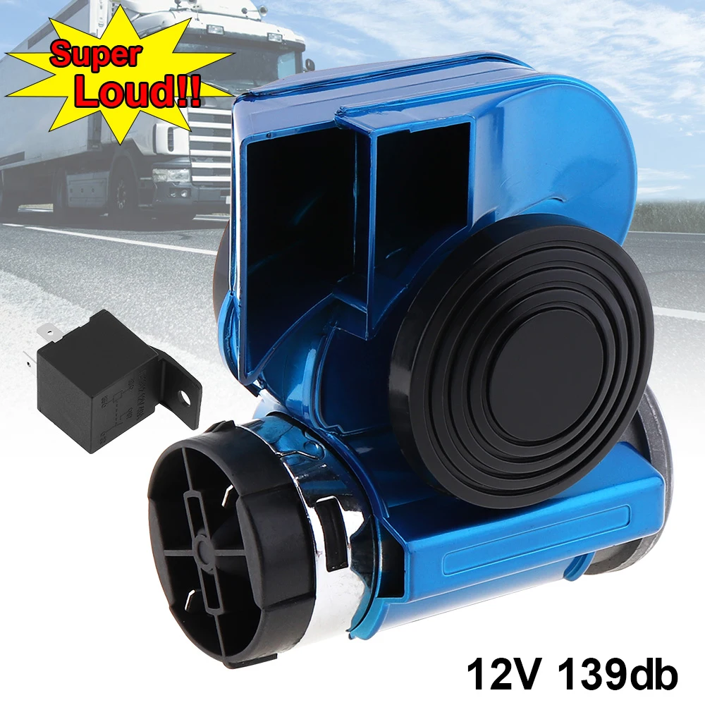 12V 139db Compact Dual Air Horn For Car Vehicle Motorcycle Yacht Boat SUV Bike