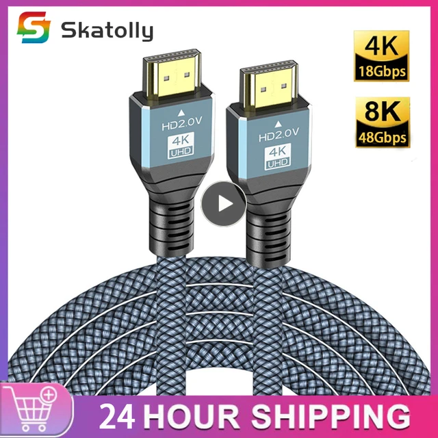 HDMI-compatible Cable Video Cables HDMI 2.0 Gold Plated 1.4 4K@120Hz 1080P  3D Cable for HDTV Splitter Switcher PS5 0.5m 1m 2m 3m - AliExpress