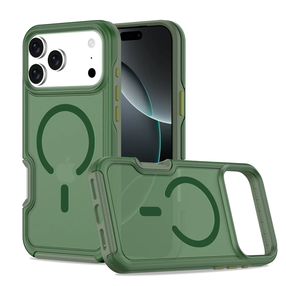 Luxury Frosted Translucent Armor Matte Phone Case with Dual-Layer Protection