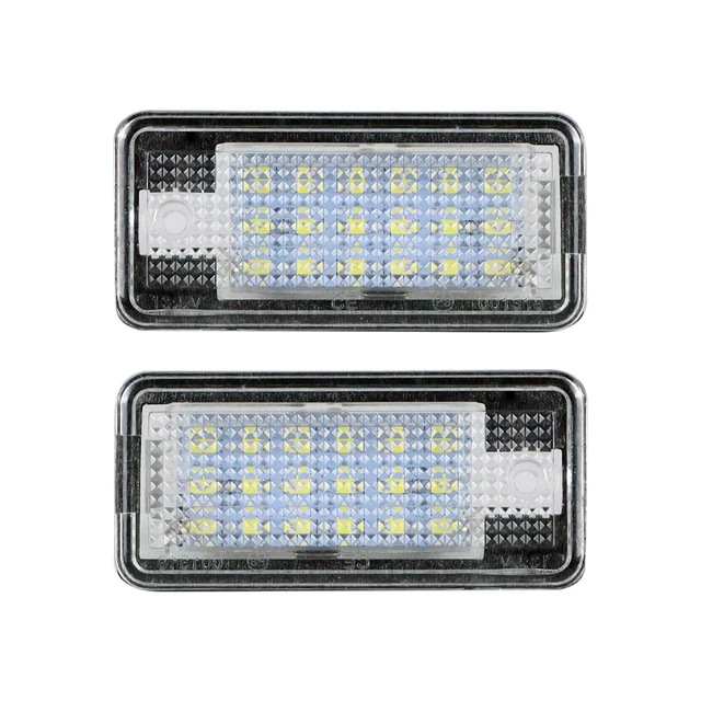 2PCS 18 LED Auto Canbus Car LED Number License Plate Light 12V For Audi A3 A4 A6 A8 B6 B7 Q7