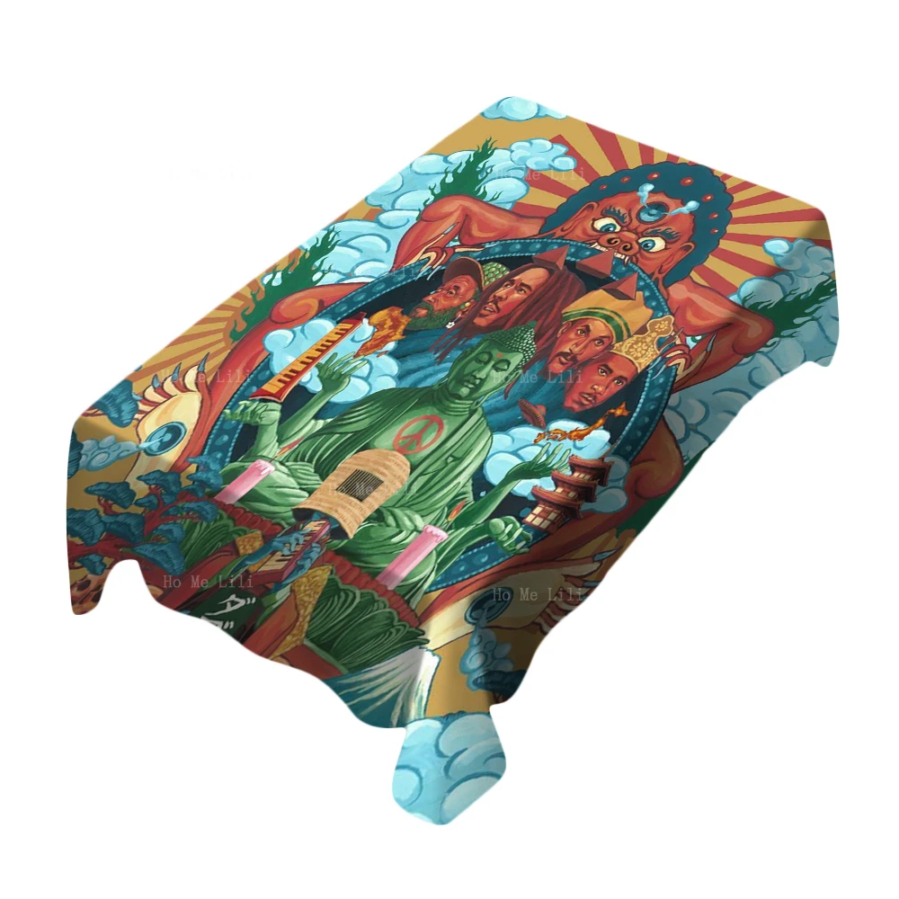 

Psychedelia And Surrealism Visions Of Soul Metaphysical Spiritual And Musical Themes Tablecloth By Ho Me Lili Tabletop Decor