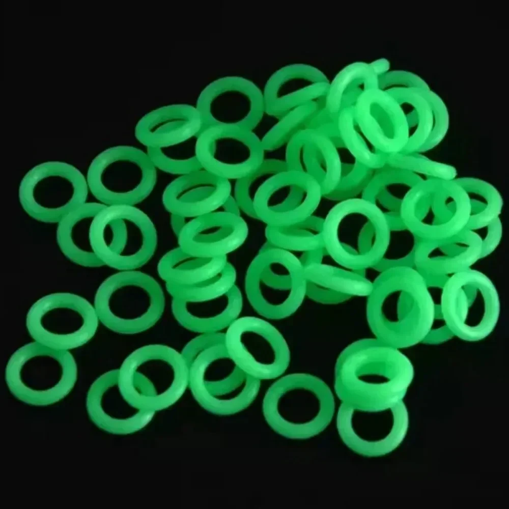 100PCS Fluorescent Silicone Tent Nail Ring Luminous O-shaped Fishing Rod Rings Night Light Outdoor Camping Tents Accessories camping tent accessories