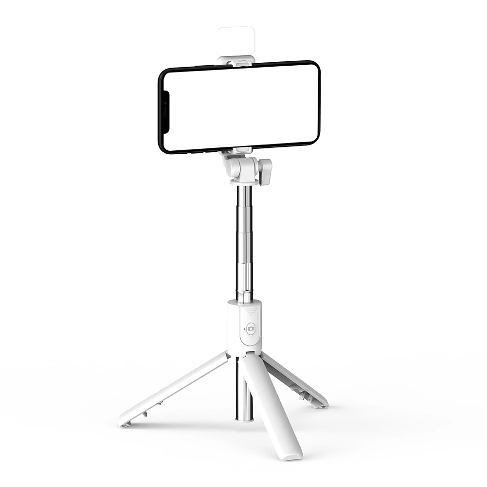 Wireless Bluetooth-compatible Selfie Stick with Led Ring Light Foldable Tripod Monopod For iPhone For Android Live Tripod