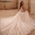 RODDRSYA Spaghetti Straps Glitter Wedding Dresses V-Neck Shiny Tulle With Applique Backless Bohemia Lace Bridal Gowns Plus Size #4