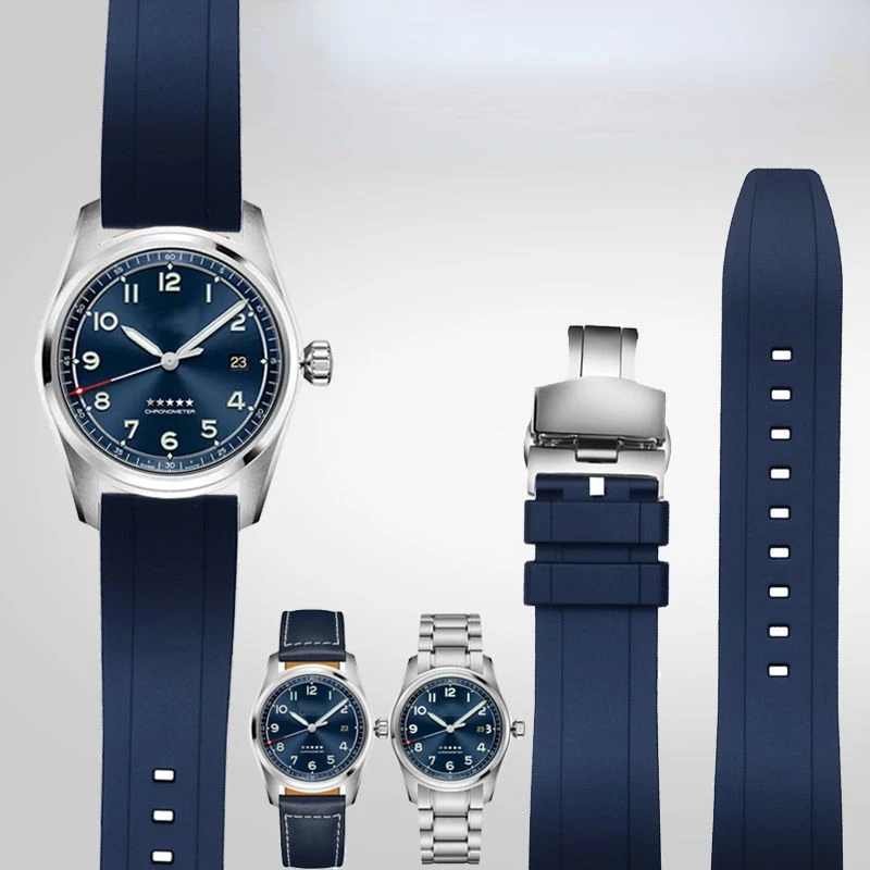 

Watch Accessories FOR Longines Comcast Series Strap L3.810/L3.820 Diving Rubber Bracelet Original Accessory 21mm 20 22mm