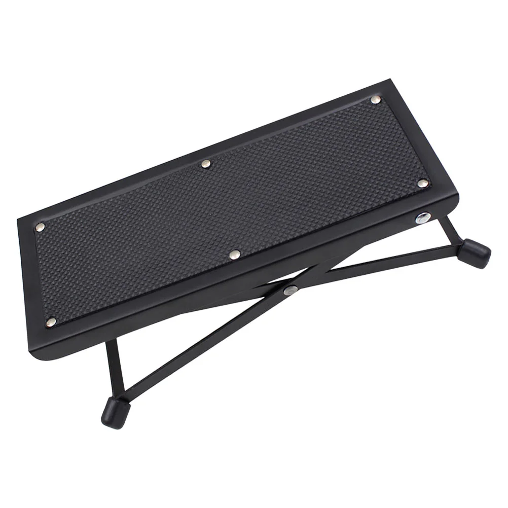 

Guitar Footrest Pedal Footboard Black Height Adjustable Non-Slip Pads Foldable Support Foot Stool Guitars Parts Accessories
