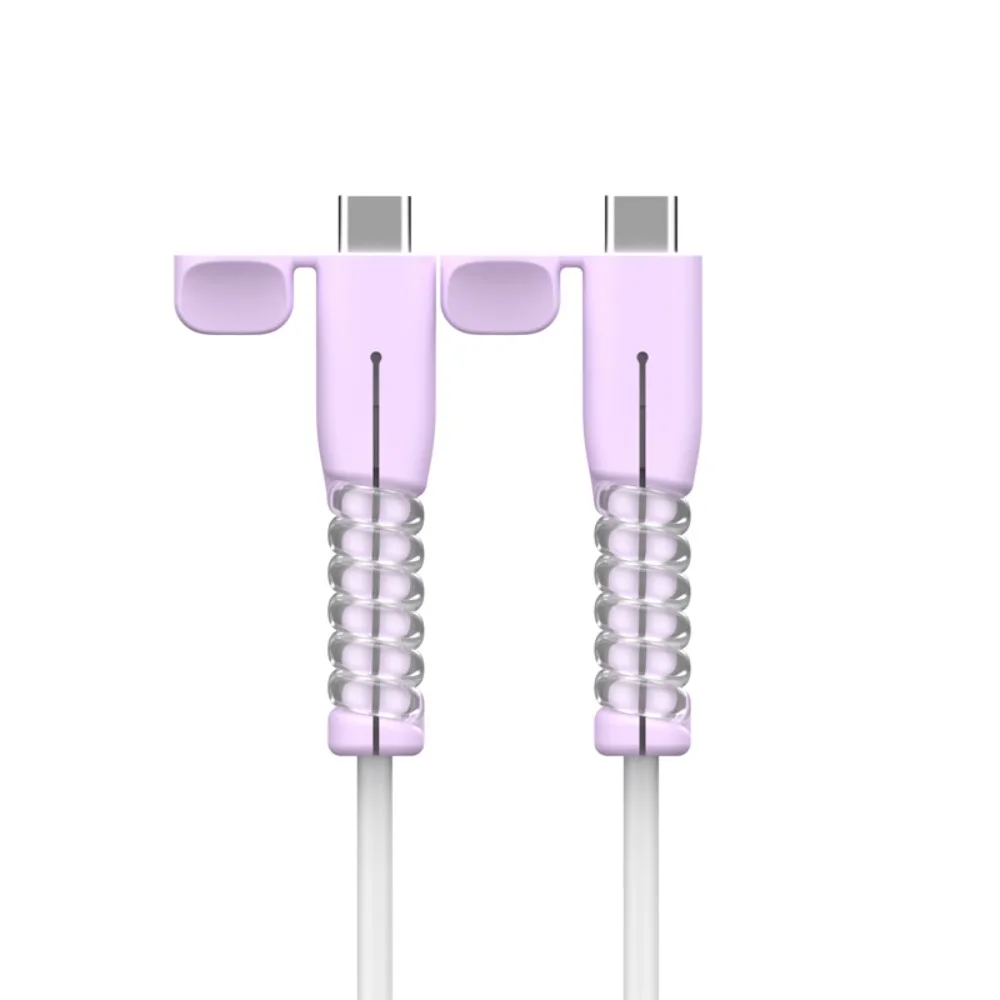 Premium Silicone Type C Charger Cable Protector - Dustproof Cord Saver & Protective Cap Accessory