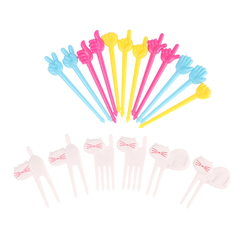 Fruit Fork 6/8/9/12Pcs Astronaut Fruit Fork Kids Snack Dessert Toothpick Decor Lunch Salad Accessories Cake Picks