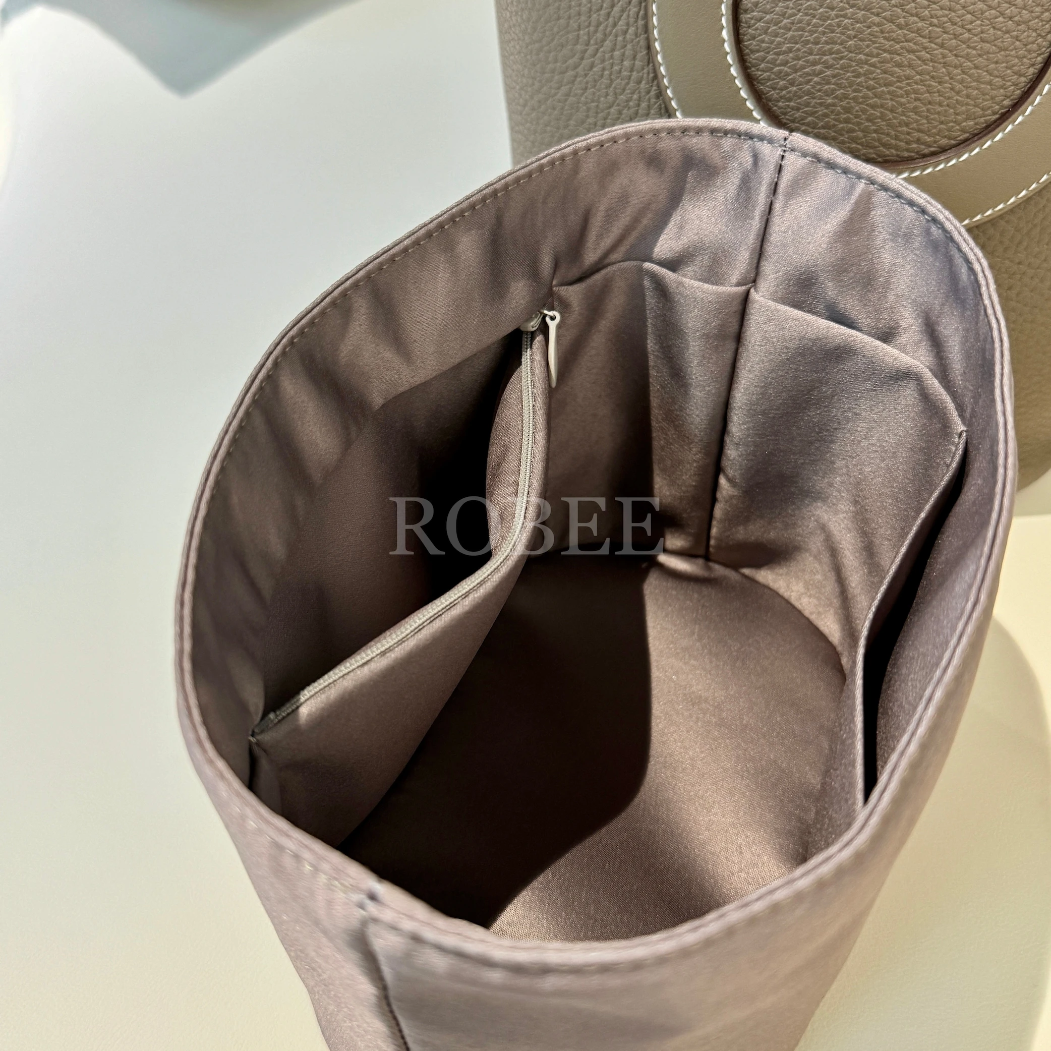ROBEE For H intheloop 18 Organizer Insert 18  Waterproof Design Satin fabric Premium Fits handbag innerbag 4