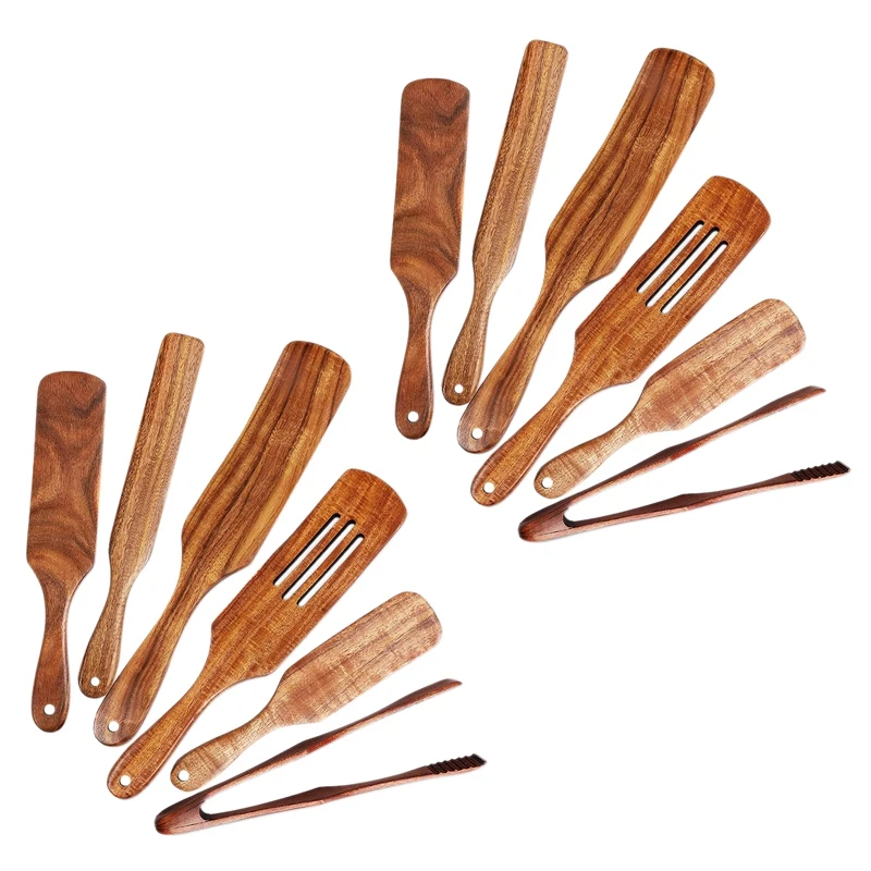 teak spurtle set