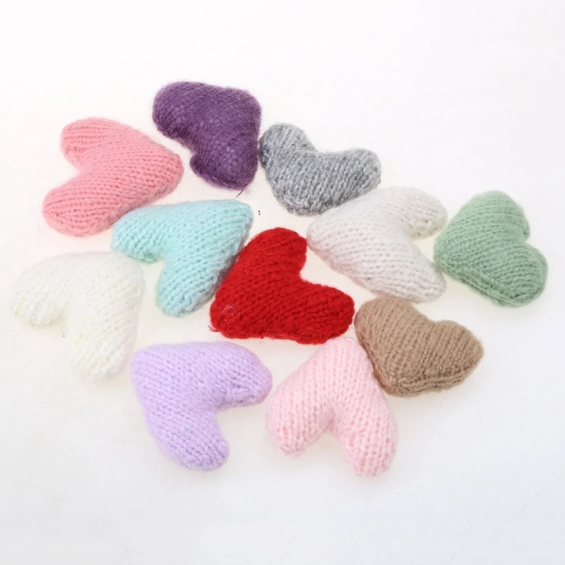 

Photograph Props Mohair Knitted Love Heart Posing Layout Photo Decor for Newborn