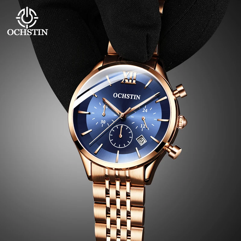OCHSTI Hot 2024 Commander Series Leisure Fashion Multi functional Quartz Movement Waterproof Watch Men's Quartz Watch