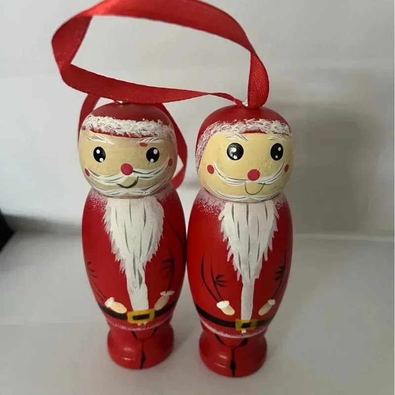 2025 Hot Funny Santa Claus Pendant, Christmas Ornaments, Funny Wooden Standing Santa Claus, Unique Christmas Craft Decorations