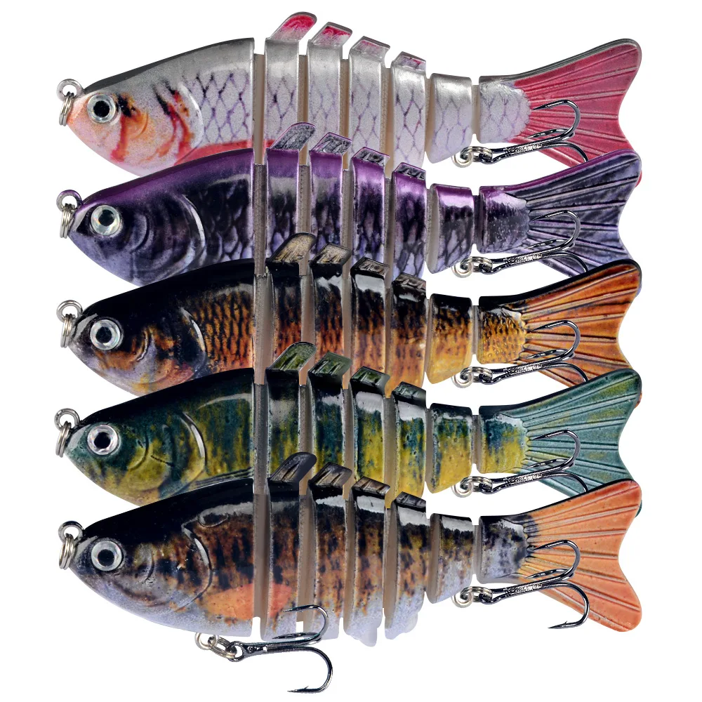 1 Pieces Fishing Lures Multi 6/7 Segments Jointed Hard Bait Wobblers Swimbait Crankbait Swim Bass For Pike Sinking 5