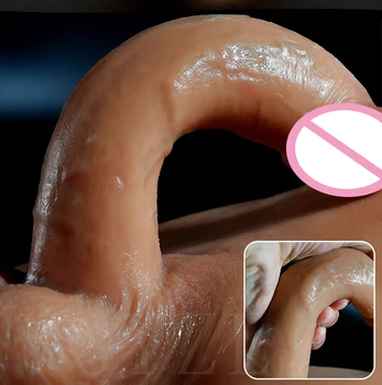 Dark Brown Strap on Dildo Lesbian Penis Pants Masturbators Silicone Realistic Dildos Women's Panties for Sex Toys for Adults 18+ 6