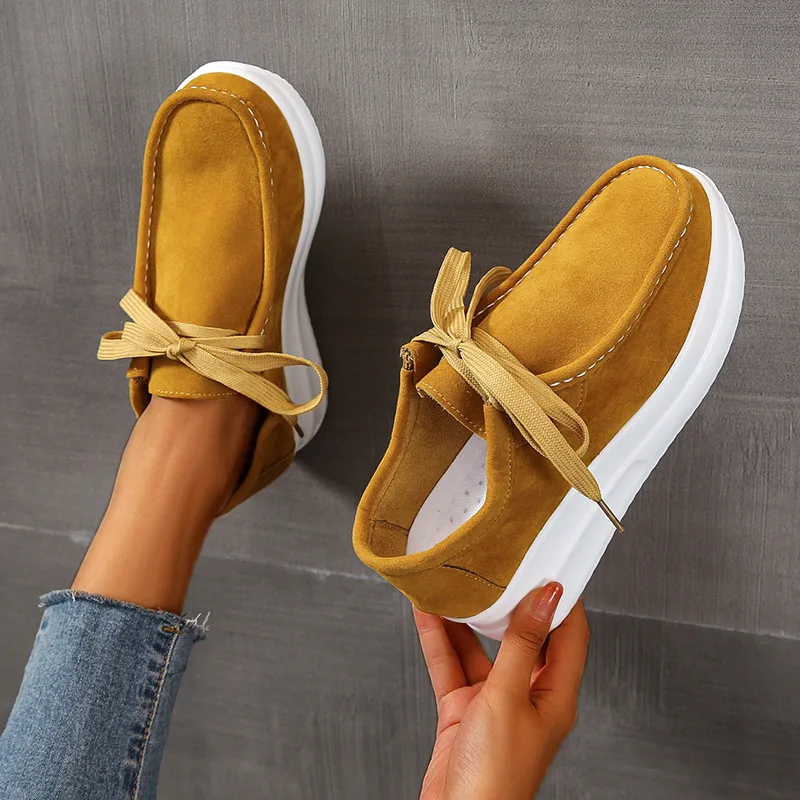 Women's Vulcanized Shoes Outdoor Casual Shoes Platform Soles Single Shoes Simple Versatile Lady Sports Shoes Spring New Sneakers